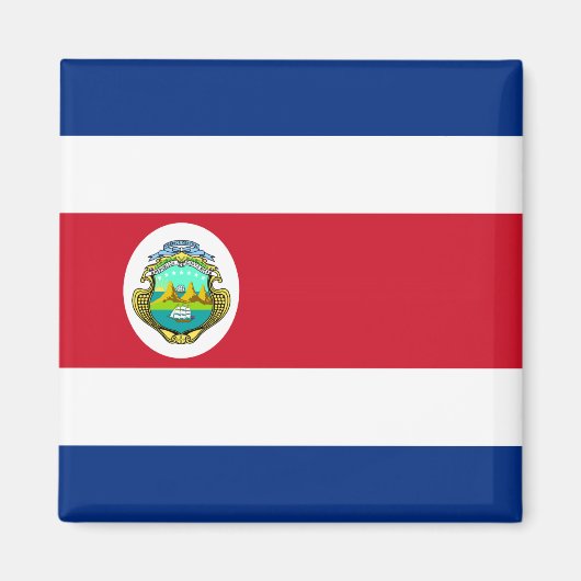 Costa Rica - Nationalflagge Costa Ricas Magnet (Vorne)