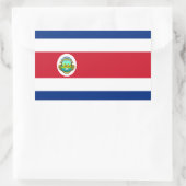Costa Rica - Nationalflagge Costa Ricas Rechteckiger Aufkleber (Tasche)