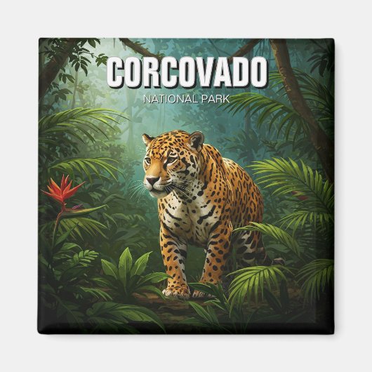 Costa Rica Nationalpark Reisen Jaguar Magnet (Vorne)