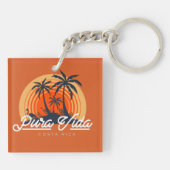 Costa Rica Orange Beach Pura Vida Schlüsselanhänger (Rückseite)