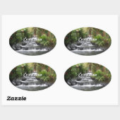 Costa Rica Ovaler Aufkleber (Blatt)