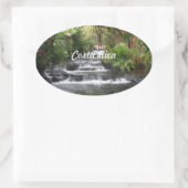 Costa Rica Ovaler Aufkleber (Tasche)