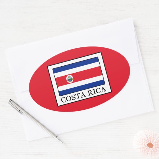 Costa Rica Ovaler Aufkleber (Umschlag)