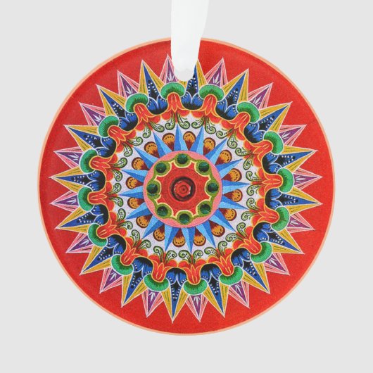 Costa Rica Oxcarwheel Acrylic Ornament (Vorderseite)