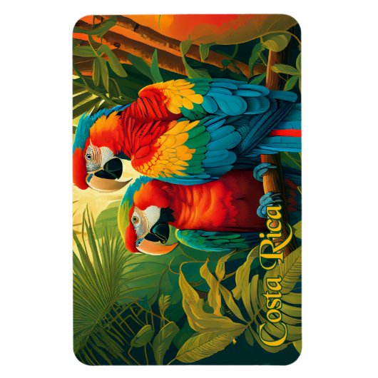 Costa Rica Parrots Magnet (Vertikal)