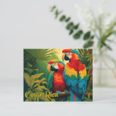 Costa Rica Parrots Postkarte (Stehend Vorderseite)