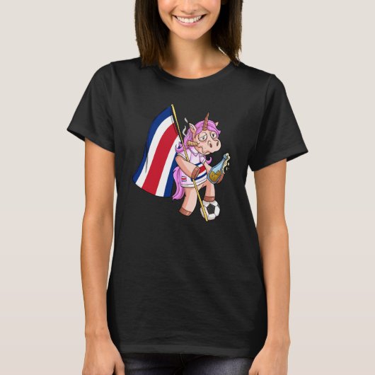 Costa Rica Party Unicorn T-Shirt (Vorderseite)