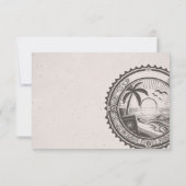 Costa Rica Passport Wedding RSVP Karte (Rückseite)