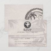 Costa Rica Passport Wedding RSVP Karte (Vorne/Hinten)