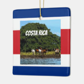 Costa Rica - Pferde am Wasser Keramikornament (Links)