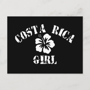 Costa Rica Pink Girl Postkarte