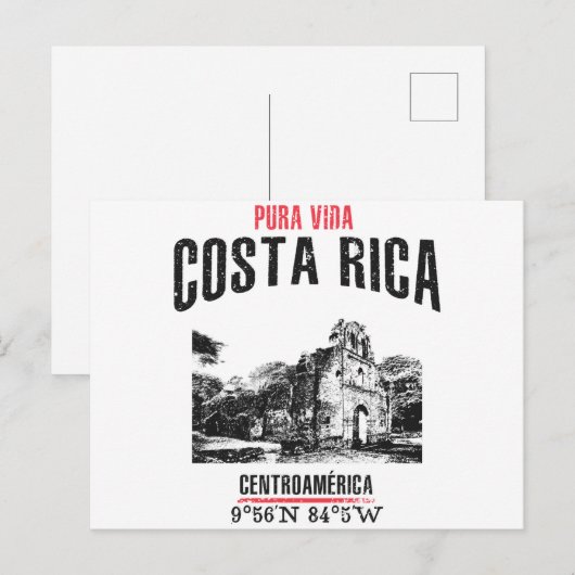 Costa Rica Postkarte (Vorne/Hinten)