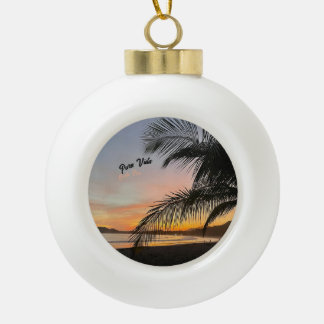 Costa Rica "Pura Vida" Andenken-Weihnachtsbaumschm Keramik Kugel-Ornament