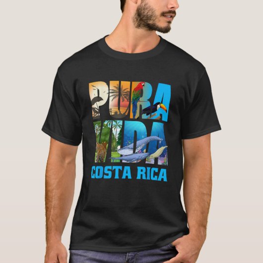 Costa Rica Pura Vida Animals Nature Pura Vida T-Shirt (Vorderseite)