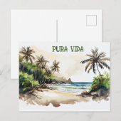 Costa Rica Pura Vida Beach Card Postkarte (Vorne/Hinten)