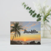 Costa Rica Pura Vida Beach Souvenir Postkarte (Stehend Vorderseite)