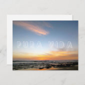 Costa Rica Pura Vida Beach Sunset Postcard Postkarte (Vorne/Hinten)