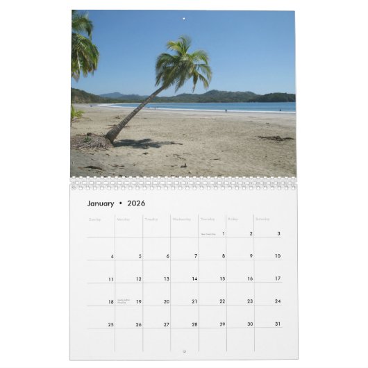 Costa Rica Pura Vida Foto Calendar Kalender (Jan 2026)