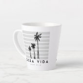 Costa Rica Pura Vida Palm Tree Kaffee Milchtasse (Linke Ecke)