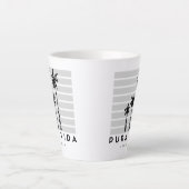Costa Rica Pura Vida Palm Tree Kaffee Milchtasse (Vorderseite)
