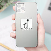 Costa Rica Pura Vida Palm Tree Souvenir Aufkleber (Telefon)