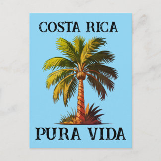 Costa Rica pura vida Palmenbaum Poster Postkarte