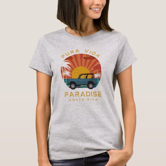 Costa Rica Pura Vida Paradise T-Shirt (Vorderseite)