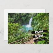 Costa Rica Pura Vida Rio Celeste Postkarte (Vorne/Hinten)
