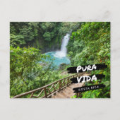 Costa Rica Pura Vida Rio Celeste Postkarte (Vorderseite)