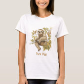 Costa Rica Pura Vida Sloth Shirt (Vorderseite)