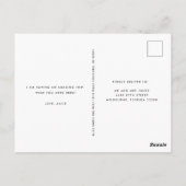 Costa Rica Pura Vida Tropisches Leaf Postkarte (Rückseite)