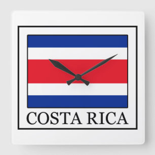 Costa Rica Quadratische Wanduhr