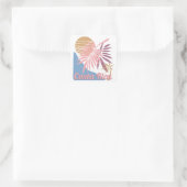 Costa Rica Quadratischer Aufkleber (Tasche)