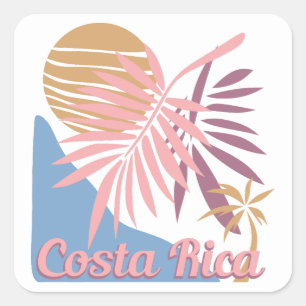 Costa Rica Quadratischer Aufkleber
