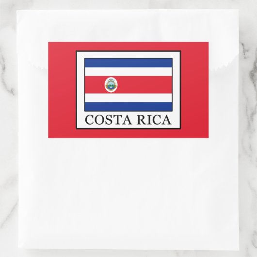 Costa Rica Rechteckiger Aufkleber (Tasche)