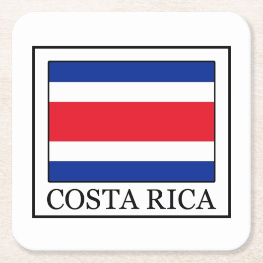 Costa Rica Rechteckiger Pappuntersetzer (Vorderseite)