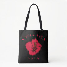 Costa Rica Red Hibisken Beach Tasche