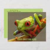 Costa Rica Red-Mit Augen Frog Personalisiert Postkarte (Vorne/Hinten)