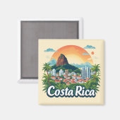 Costa Rica Reise Design 🗺️ Magnet (Vorderseite/Rückseite)