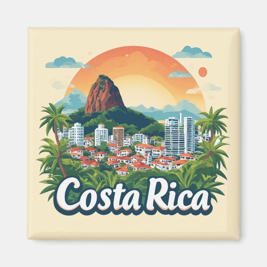 Costa Rica Reise Design 🗺️ Magnet (Vorne)
