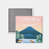Costa rica Reisemagnet Naturvulkan Magnet (Vorderseite/Rückseite)