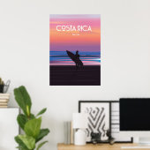 Costa Rica Reiseplakat Surf Strandposter Poster (Heimbüro)