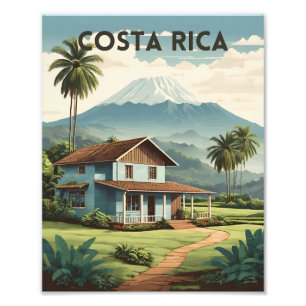 Costa Rica Reiseplakat   Vintage Reiseplakat Fotodruck