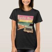 Costa Rica Retro Beach Vacation Graphics Costa Ric T-Shirt (Vorderseite)
