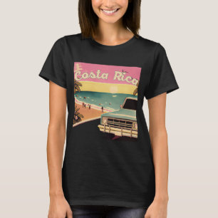 Costa Rica Retro Beach Vacation Graphics Costa Ric T-Shirt