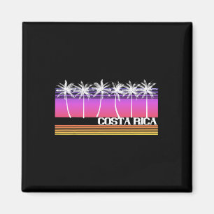 Costa Rica Retro-Stil Strandinsel Vintage-Sonnenun Magnet