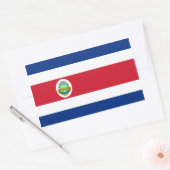 Costa Rica/Rica-Flagge Rechteckiger Aufkleber (Umschlag)