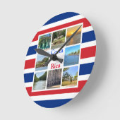 Costa Rica  Runde Wanduhr (Winkel)