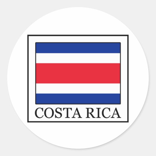 Costa Rica Runder Aufkleber (Vorderseite)