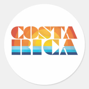 Costa Rica Runder Aufkleber